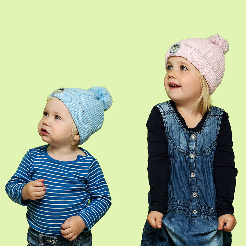 Twinkle Kid Reflektor-Mütze Mit Leuchtbommel – 100% Bio-Baumwolle, Made In Germany