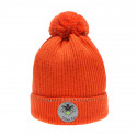 Reflektierende Mütze mit Bommel - Back to School flame orange